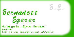 bernadett egerer business card